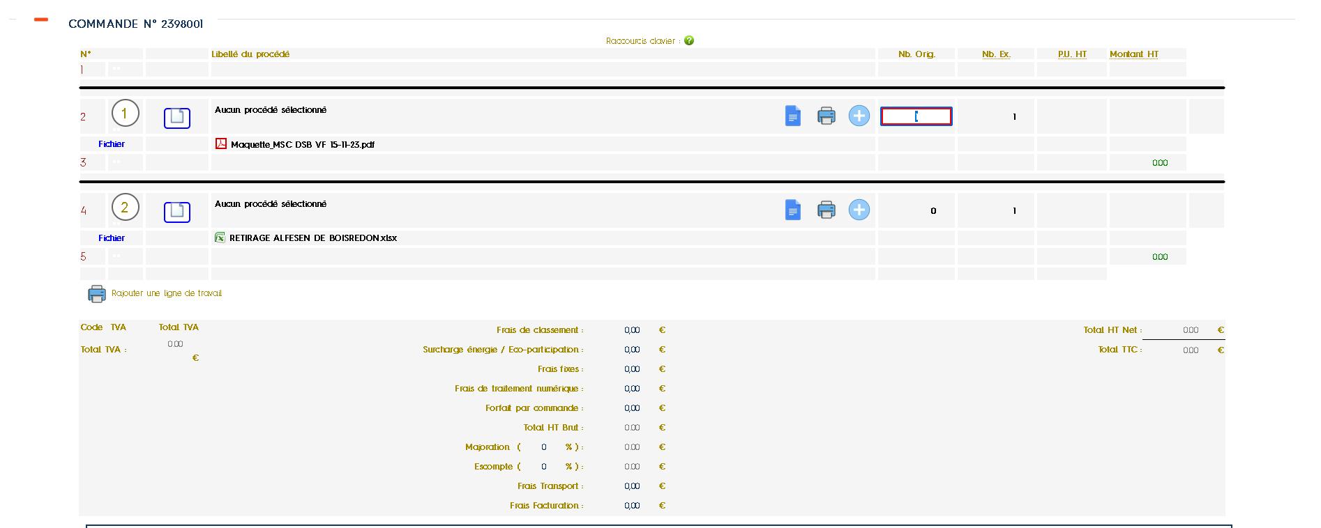 Implémentation d’une interface permettant la modification des commandes par le service de facturation