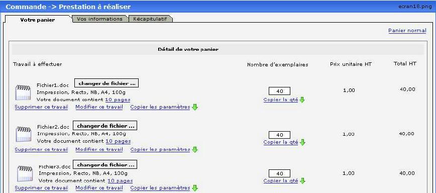 Refonte graphique 1 du site WebToPrint - avant