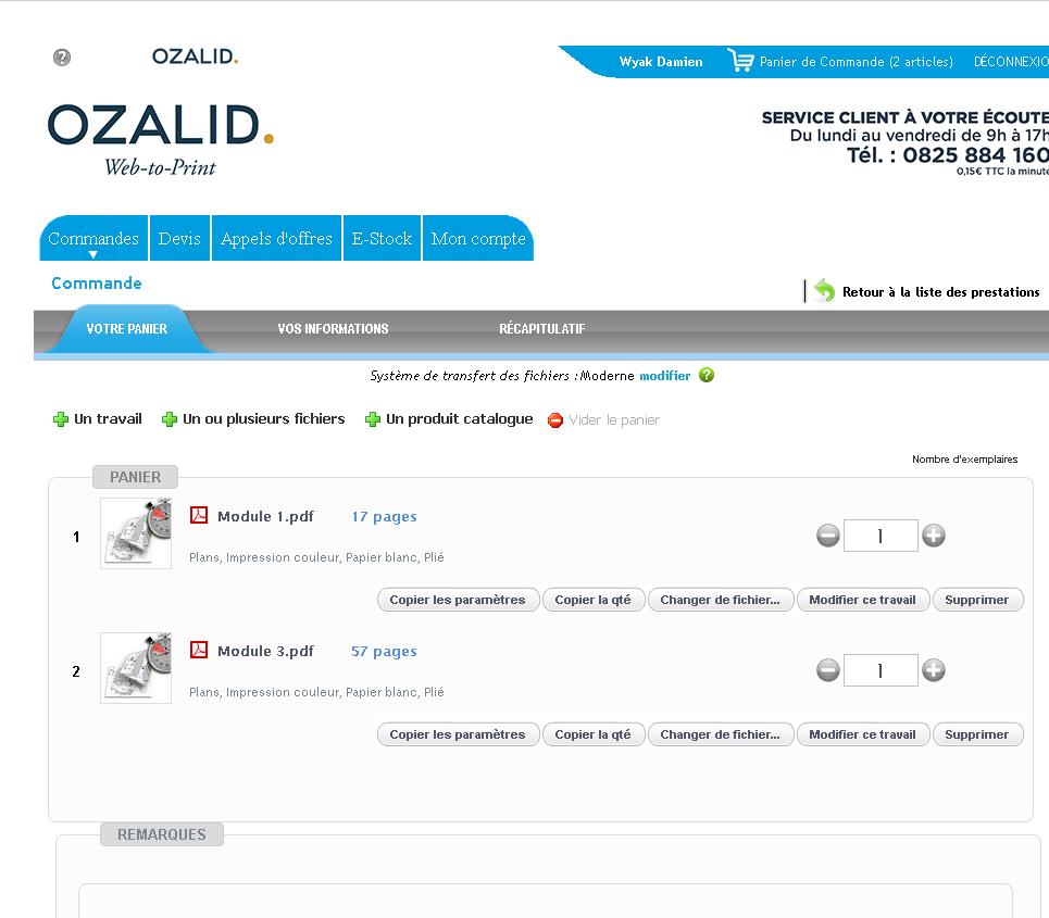 Refonte graphique 1 du site WebToPrint - après