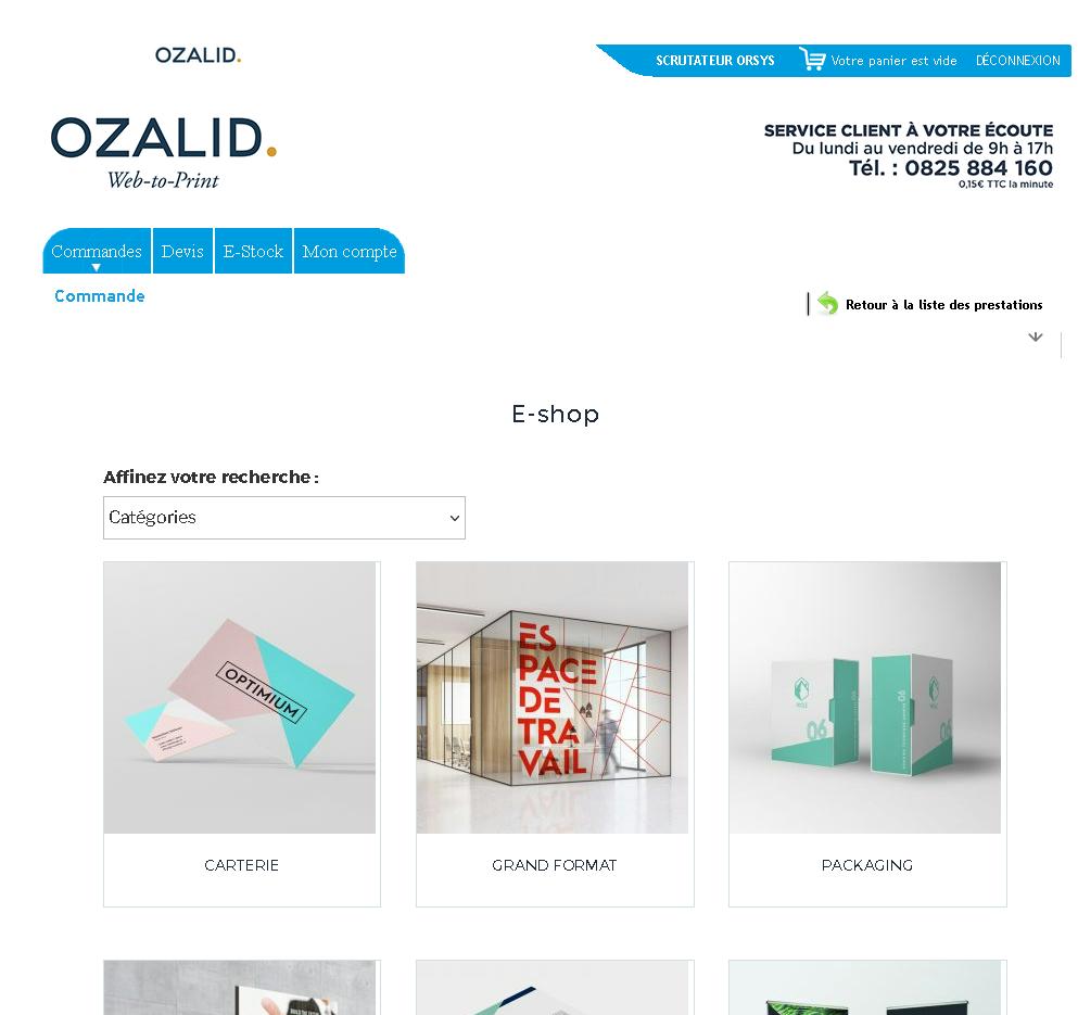 Implémentation de la commande de produits à partir de catalogue hébergé sur un site externe commun à tous les clients